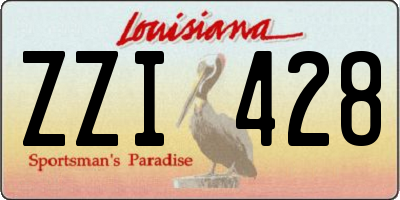 LA license plate ZZI428