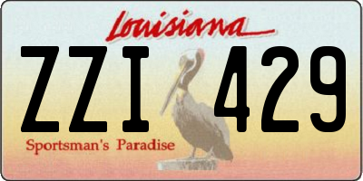 LA license plate ZZI429