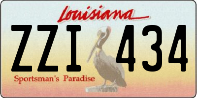 LA license plate ZZI434