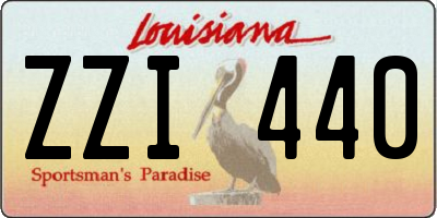 LA license plate ZZI440