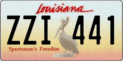 LA license plate ZZI441