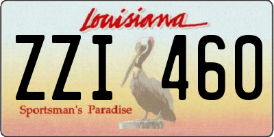 LA license plate ZZI460