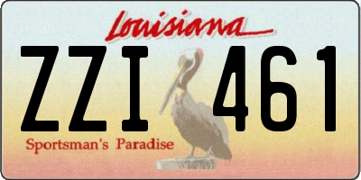 LA license plate ZZI461