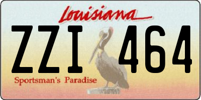 LA license plate ZZI464
