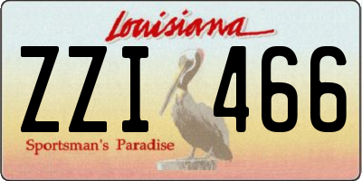 LA license plate ZZI466