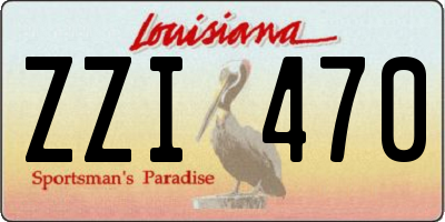 LA license plate ZZI470