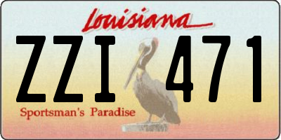 LA license plate ZZI471