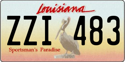 LA license plate ZZI483