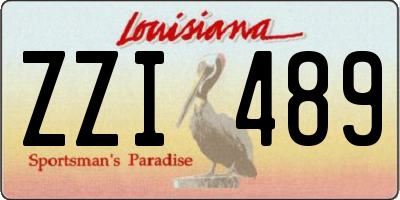 LA license plate ZZI489
