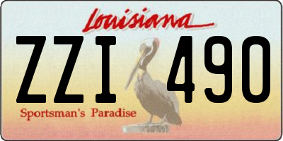LA license plate ZZI490