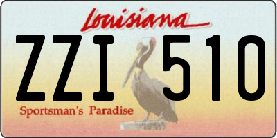 LA license plate ZZI510