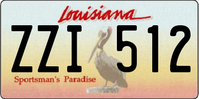LA license plate ZZI512