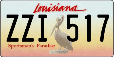 LA license plate ZZI517