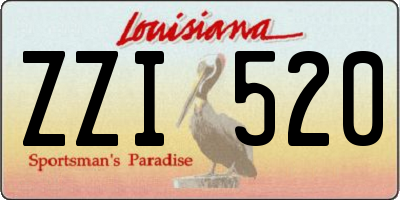 LA license plate ZZI520