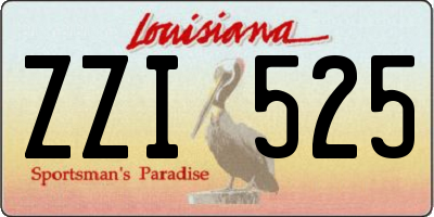 LA license plate ZZI525