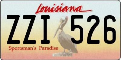 LA license plate ZZI526