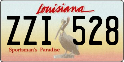 LA license plate ZZI528