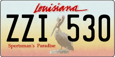 LA license plate ZZI530