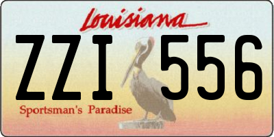 LA license plate ZZI556