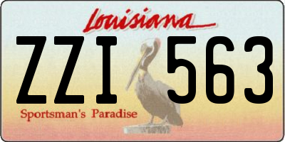 LA license plate ZZI563