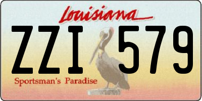 LA license plate ZZI579