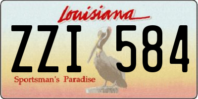LA license plate ZZI584