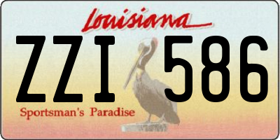 LA license plate ZZI586