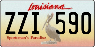 LA license plate ZZI590