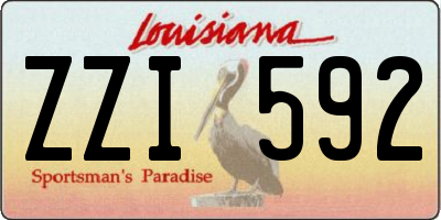 LA license plate ZZI592