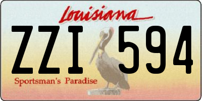 LA license plate ZZI594