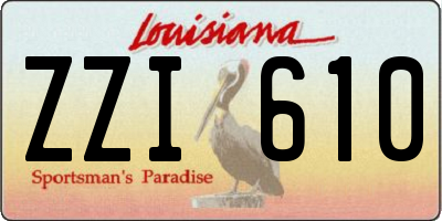LA license plate ZZI610