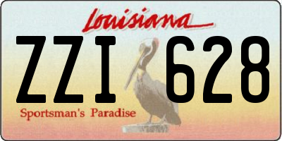 LA license plate ZZI628