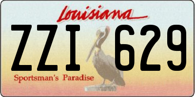 LA license plate ZZI629