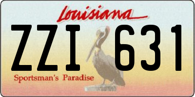 LA license plate ZZI631