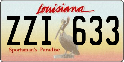 LA license plate ZZI633