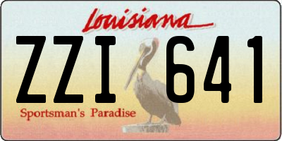 LA license plate ZZI641
