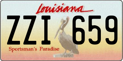 LA license plate ZZI659