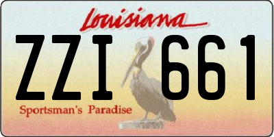 LA license plate ZZI661