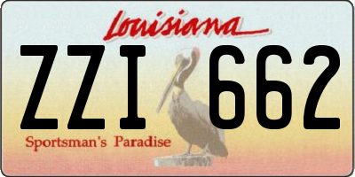 LA license plate ZZI662
