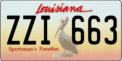 LA license plate ZZI663