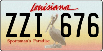 LA license plate ZZI676