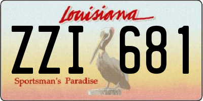 LA license plate ZZI681