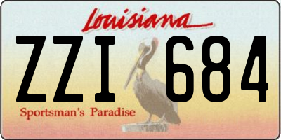 LA license plate ZZI684