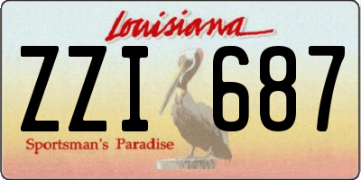 LA license plate ZZI687