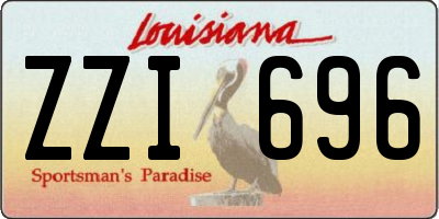 LA license plate ZZI696