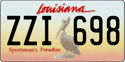 LA license plate ZZI698