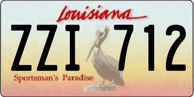 LA license plate ZZI712