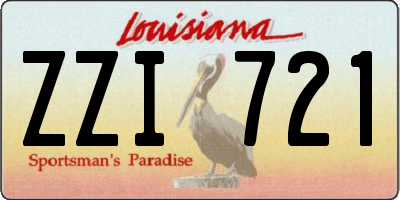 LA license plate ZZI721