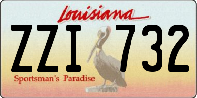 LA license plate ZZI732