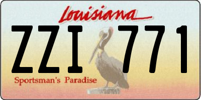 LA license plate ZZI771